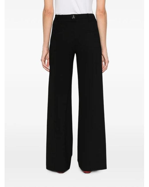 Patrizia Pepe Black Pleated Palazzo Pants