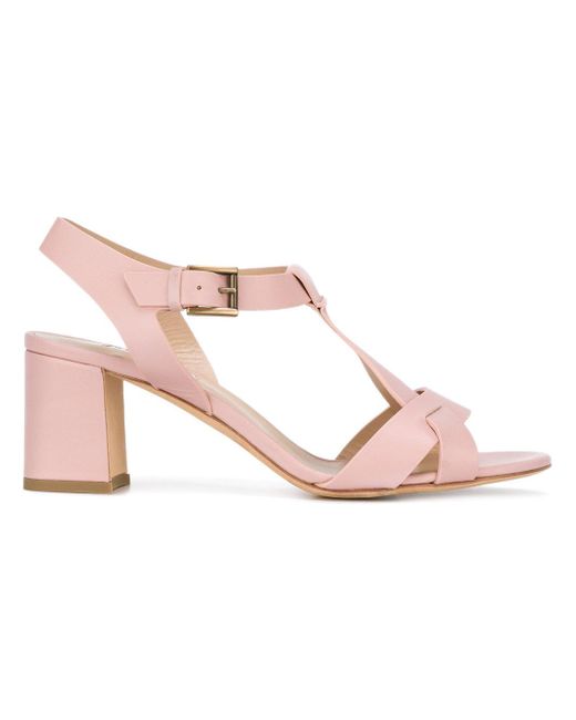 pink mid heel sandals fratelli rossetti mid heel sandals in pink lyst pink mid heel sandals fratelli rossetti mid heel sandals in pink lyst