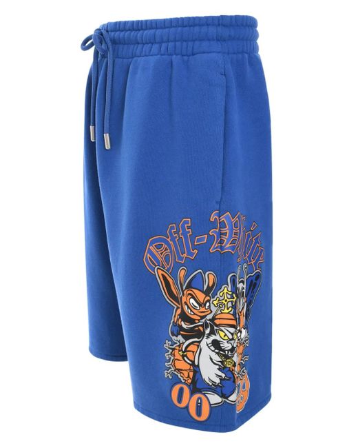 Off-White c/o Virgil Abloh Gang Skate Shorts in het Blue voor heren