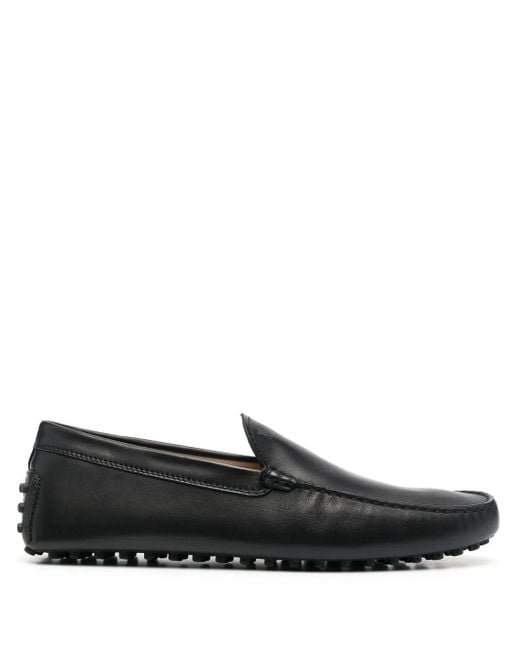 Tod's Black Slip-On Leather Loafers for men