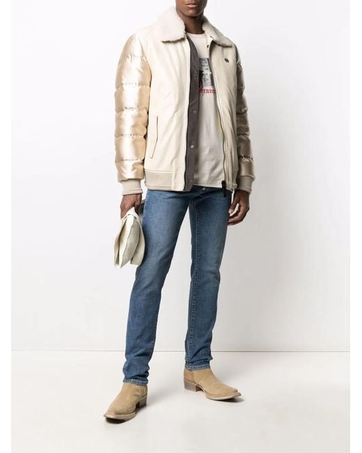 Philipp Plein Natural Metallic Padded Jacket for men