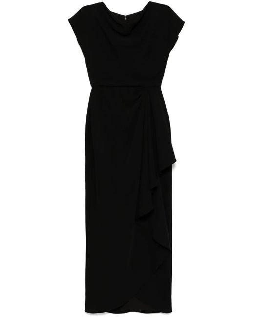 Amsale ドレープ ドレス Black