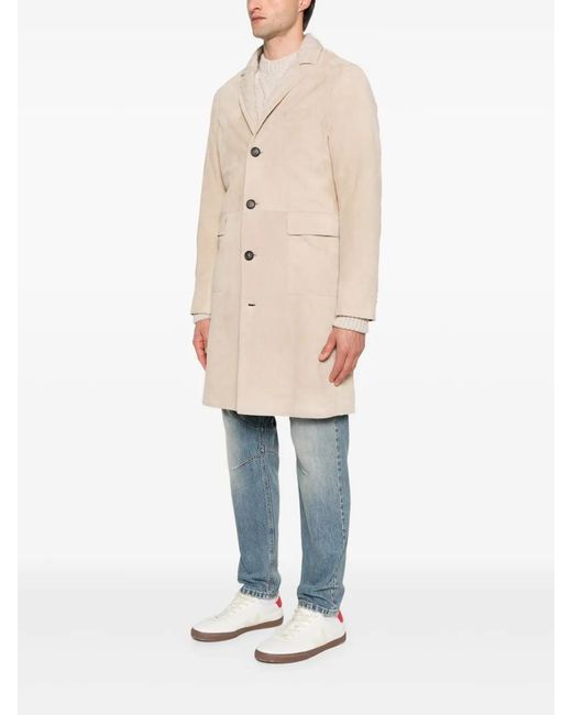 Eleventy Natural Suede Coat for men