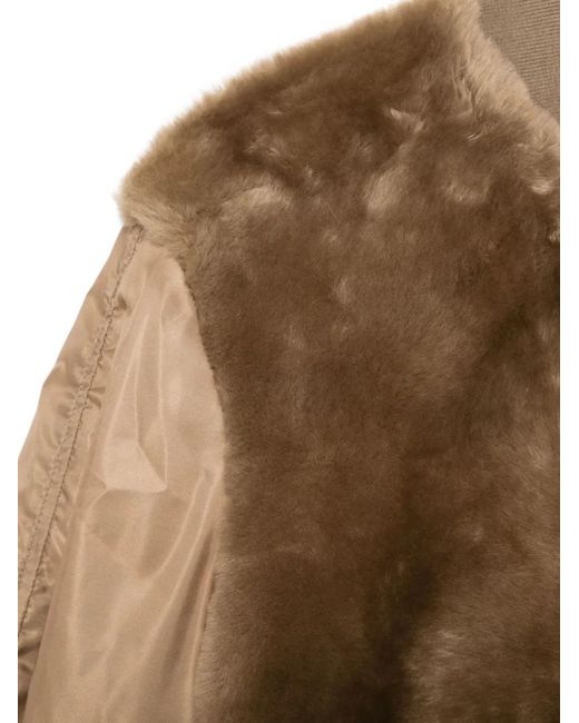 Blancha Brown Zip-Up Bomber Jacket