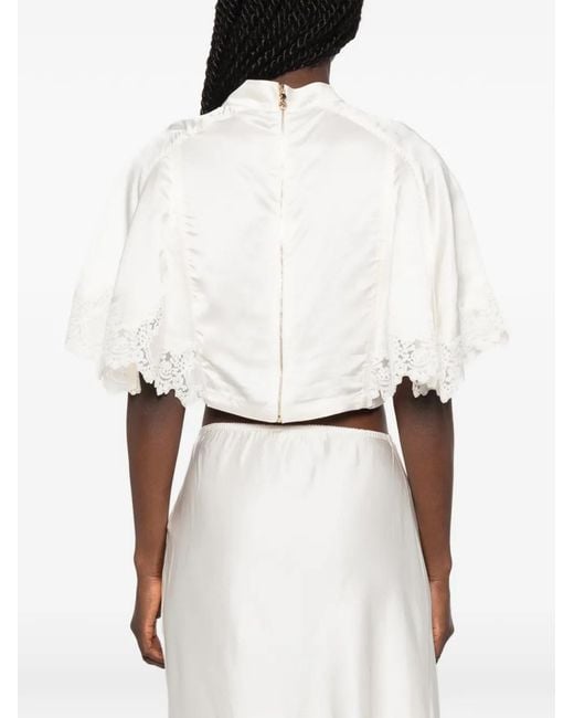 Sandro Cropped Top in het White