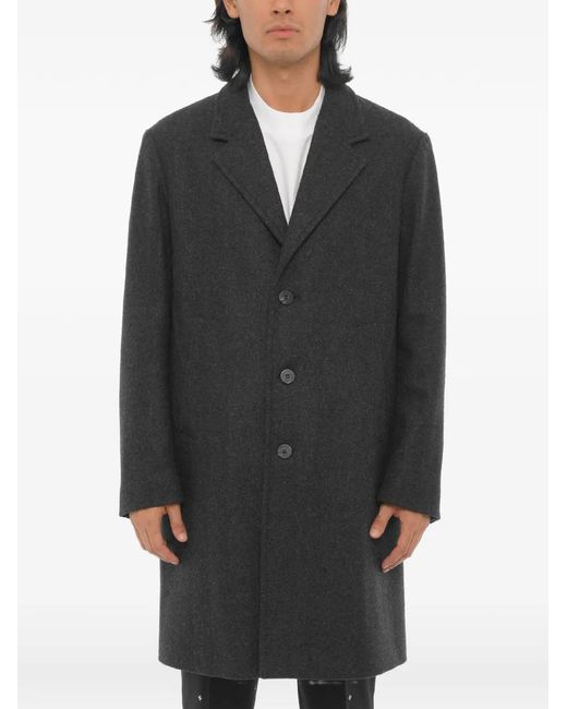 Neil Barrett Gray Notched-Lapel Single-Breasted Coat for men