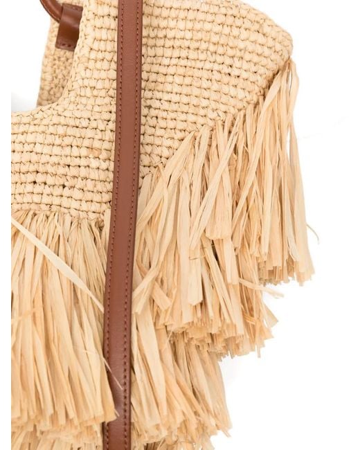 Zimmermann Natural Small Goldentime Fringe Tote Bag