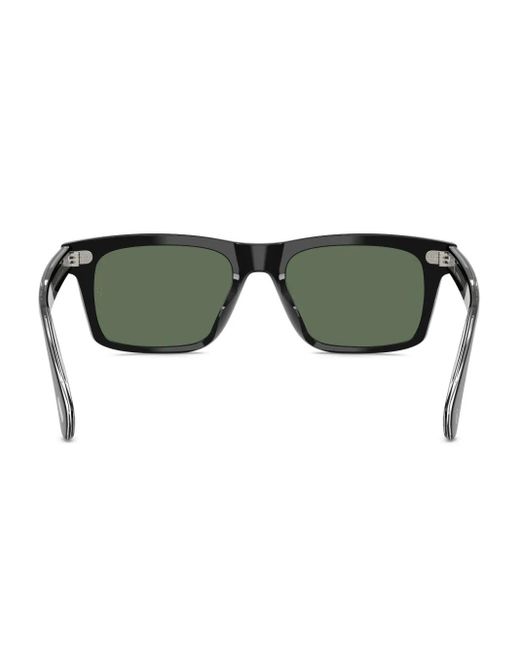 Oliver Peoples Green Rectangle-Frame Sunglasses for men