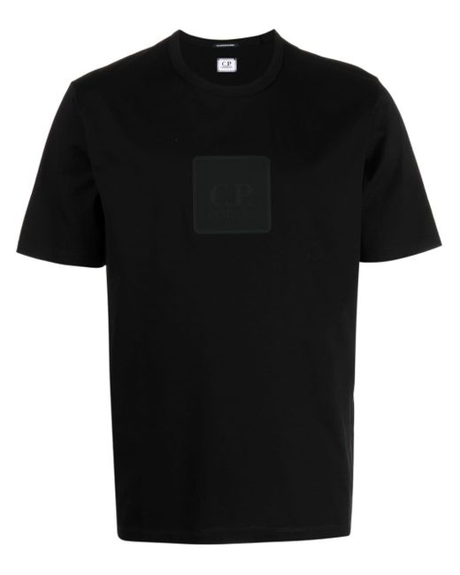 T-shirt con applicazione logo di C P Company in Black da Uomo