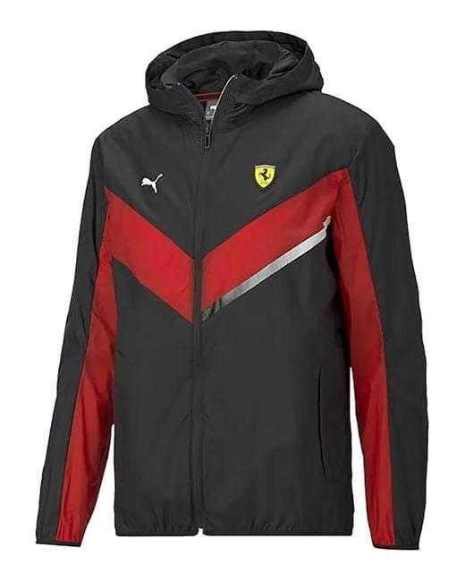 PUMA Black Hooded Race Runner Jacket for men