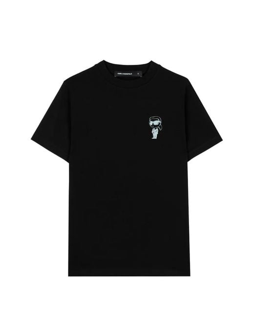 Karl Lagerfeld Black Ikonik Patch T-Shirt for men