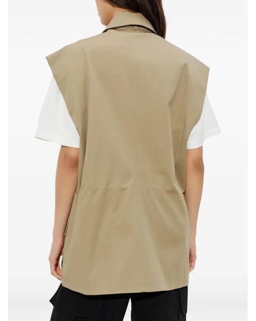 IRO Natural Front-Pocket Sleeveless Jacket