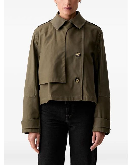 Rag & Bone Brown Double-Breasted Cropped Jacket