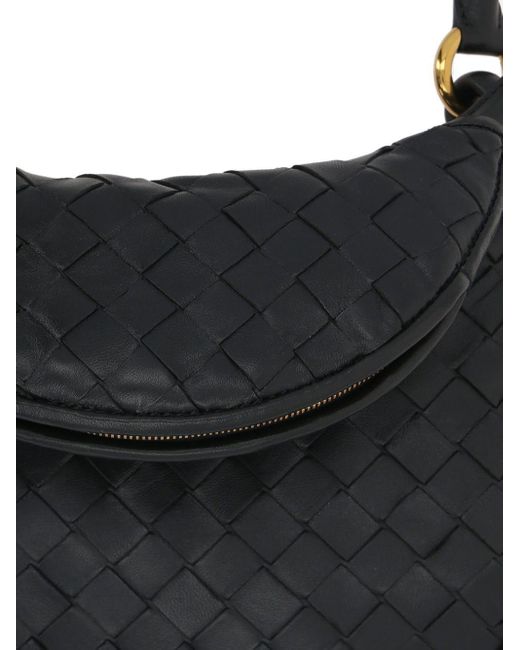 Petit sac porté épaule Gemeli Bottega Veneta en coloris Black
