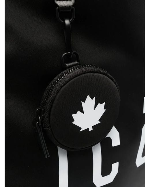 DSquared² Black Shopper Mit Logo-Print
