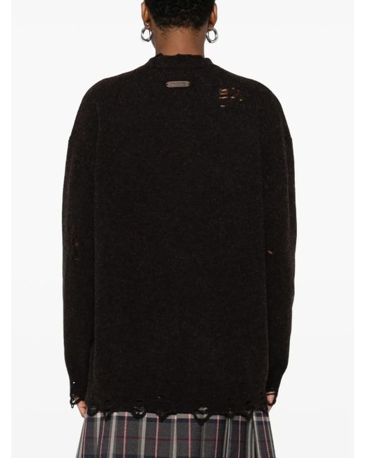 Maglione Con Effetto Vissuto di Moschino in Black