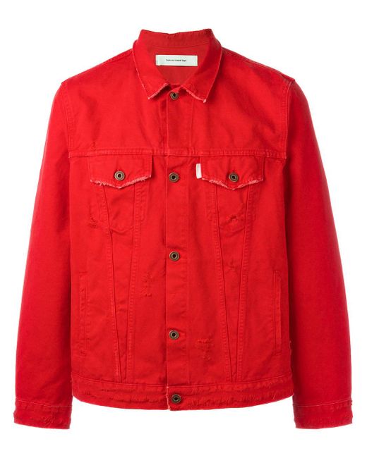Off White c o Virgil Abloh The End Denim Jacket in Red for Men Lyst