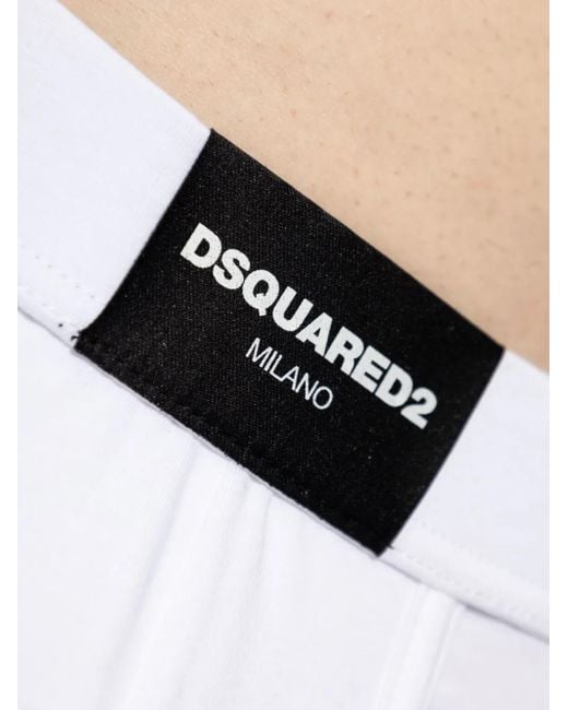 DSquared² White Logo Boxers for men