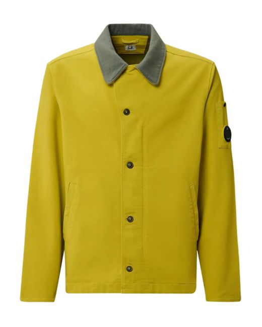 C P Company Yellow Lens-Detail Two-Tone Overshirt for men