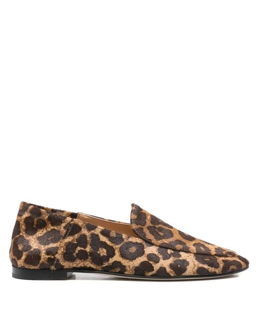 Dear Frances Brown Mocassins À Imprimé Animalier