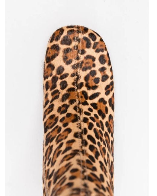 Botines Muki con tacón grueso de 60 mm y estampado de leopardo Chie Mihara de color Brown