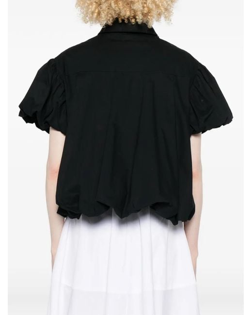 Collection Privée Black Ruffled-Sleeve Shirt