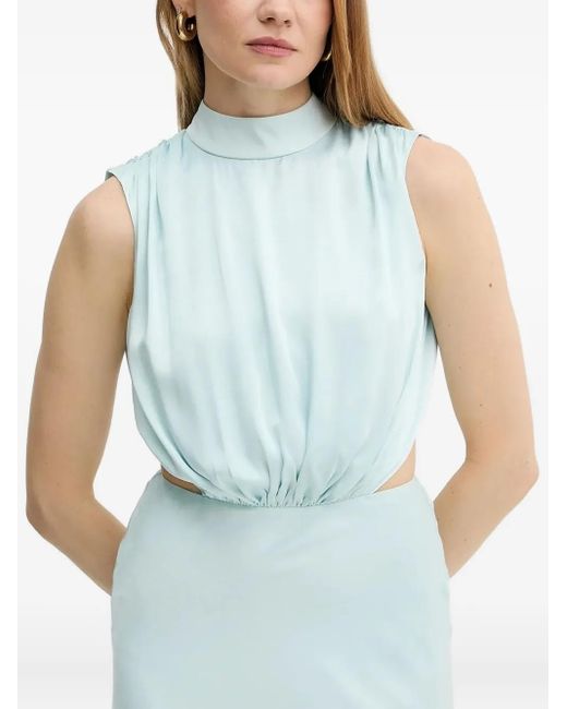 Abito Delphine A Collo Alto Con Cut-Out di Bardot in Blue