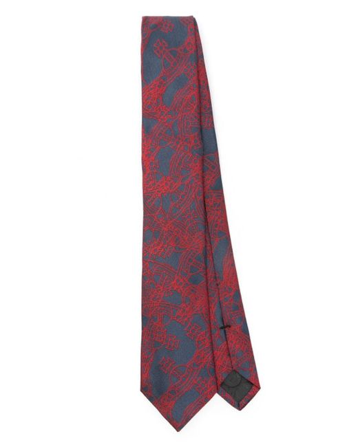 Vivienne Westwood Purple Orb-jacquard Silk Tie for men