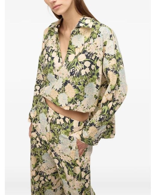 Ottod'Ame White Floral Drawstring Shirt