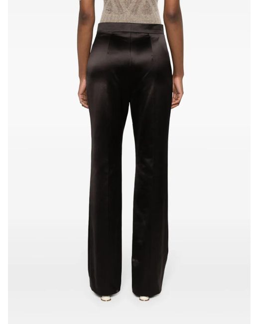 Fendi Black Bootcut Satin Trousers