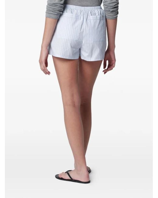 DUNST Blue Striped Drawstring Shorts