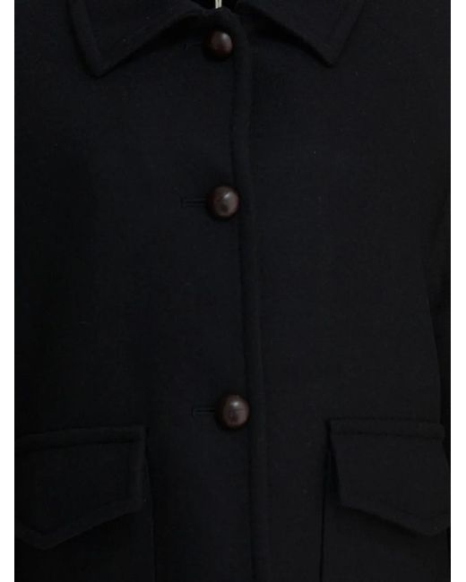 Circolo 1901 Black Wool-Blend Coat