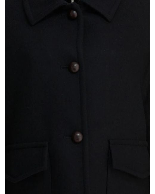 Circolo 1901 Black Wool-Blend Coat
