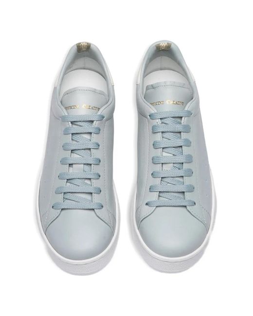 Officine Creative White Mower 100 Leather Sneakers