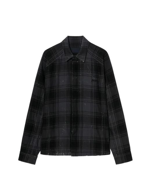 Juun.J Black Checked Shirt for men