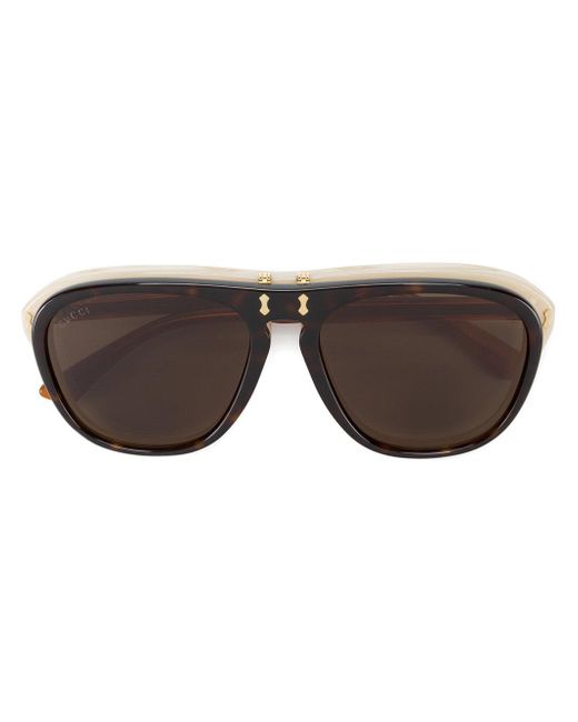 Gucci Brown Flip-up Sunglasses for men