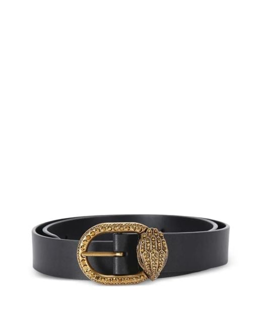 Kurt Geiger Black Mayfair 30 Crystal-Embellished Leather Belt