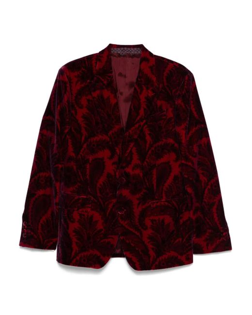 Etro Sakko aus Samt mit Paisleymuster in Red für Herren