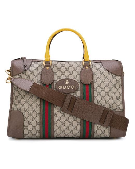 Gucci Brown - Gg Supreme Duffle Bag - Men - Polyurethane/leather - One Size for men
