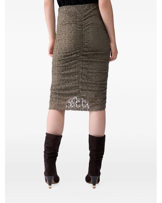 Liu Jo Gray Midi Lace Skirt