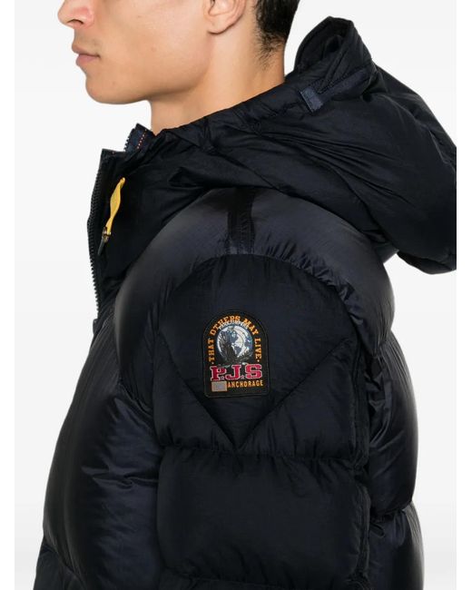 Parajumpers Blue Notigi Quilted Hooded Jacket for men