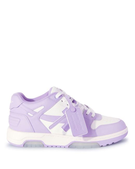 Off-White c/o Virgil Abloh Purple Out Of Office Leather Sneakers