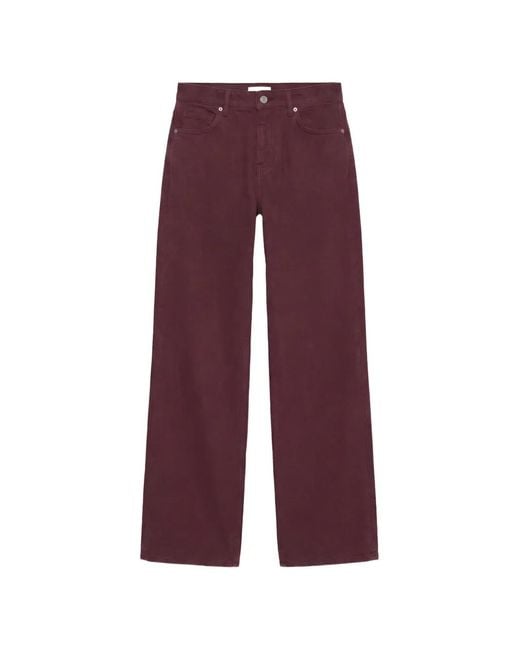 Reformation Purple Cary Wide-Leg Jeans