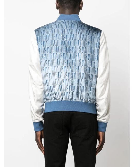 Amiri Blue Gradient Repeat Bomber Jacket for men
