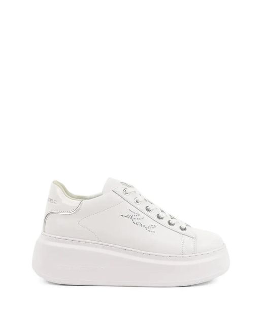 Karl Lagerfeld White Anakapri Platform Sneakers
