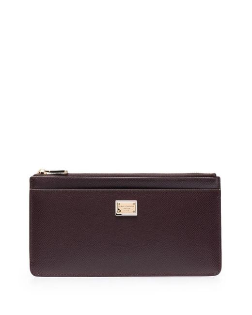 Portacarte Dauphine Con Zip di Dolce & Gabbana in Purple