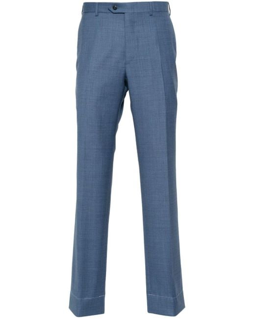 Brioni Blue Tigullio Wool Trousers for men