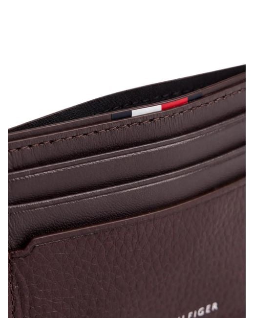 Tommy Hilfiger Brown Logo-Print Card Holder for men