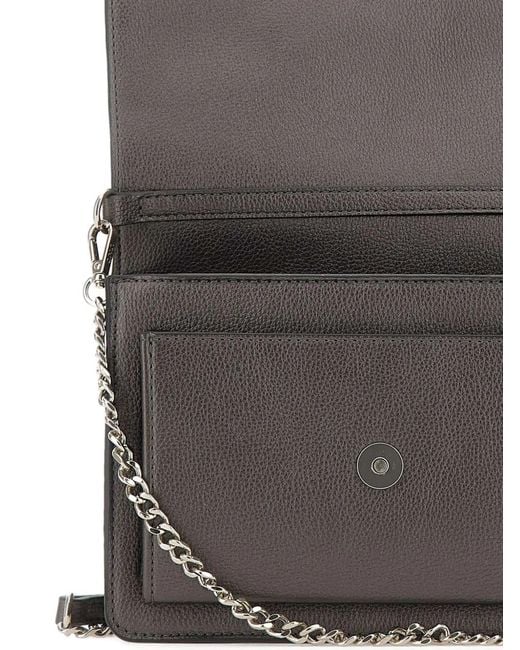Liu Jo Gray Logo-Plaque Shoulder Bag