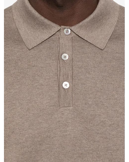 Panicale Gray Short-Sleeve Polo Shirt for men